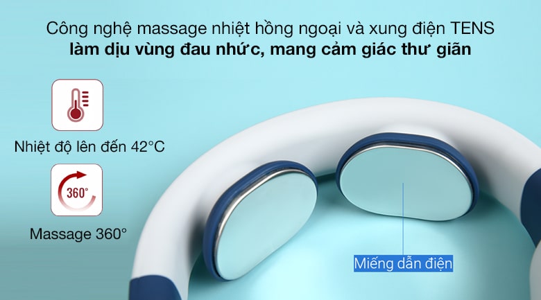 Công nghệ - Máy massage vùng cổ vai gáy HASUTA HMN-160 Xanh