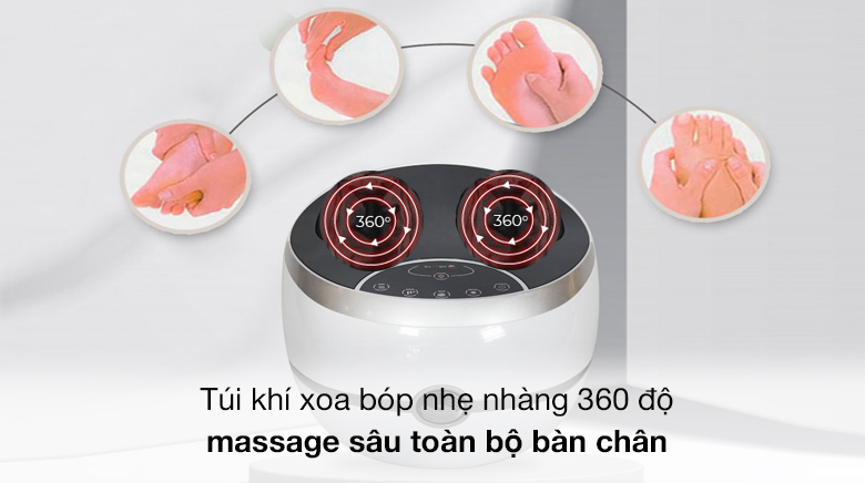 Túi khí xoa bóp - Máy massage chân HASUTA HMF-260 Trắng