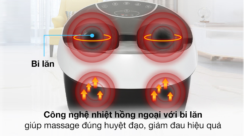 Công nghệ nhiệt hồng ngoại - Máy massage chân HASUTA HMF-260 Trắng