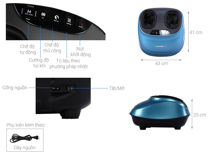 Máy massage chân Poongsan MFP-001-BL
