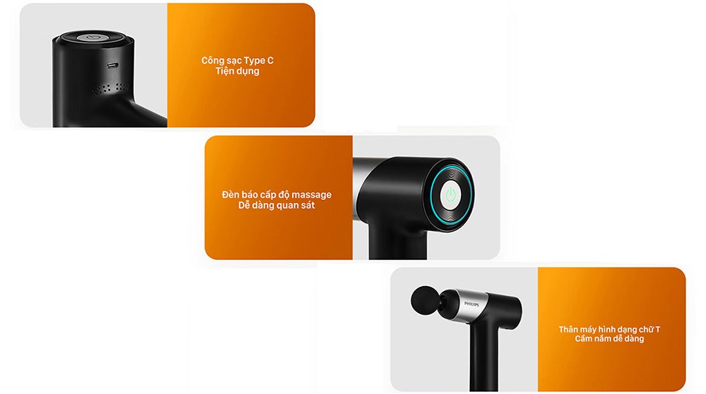 Súng massage cầm tay Philips PPM7323