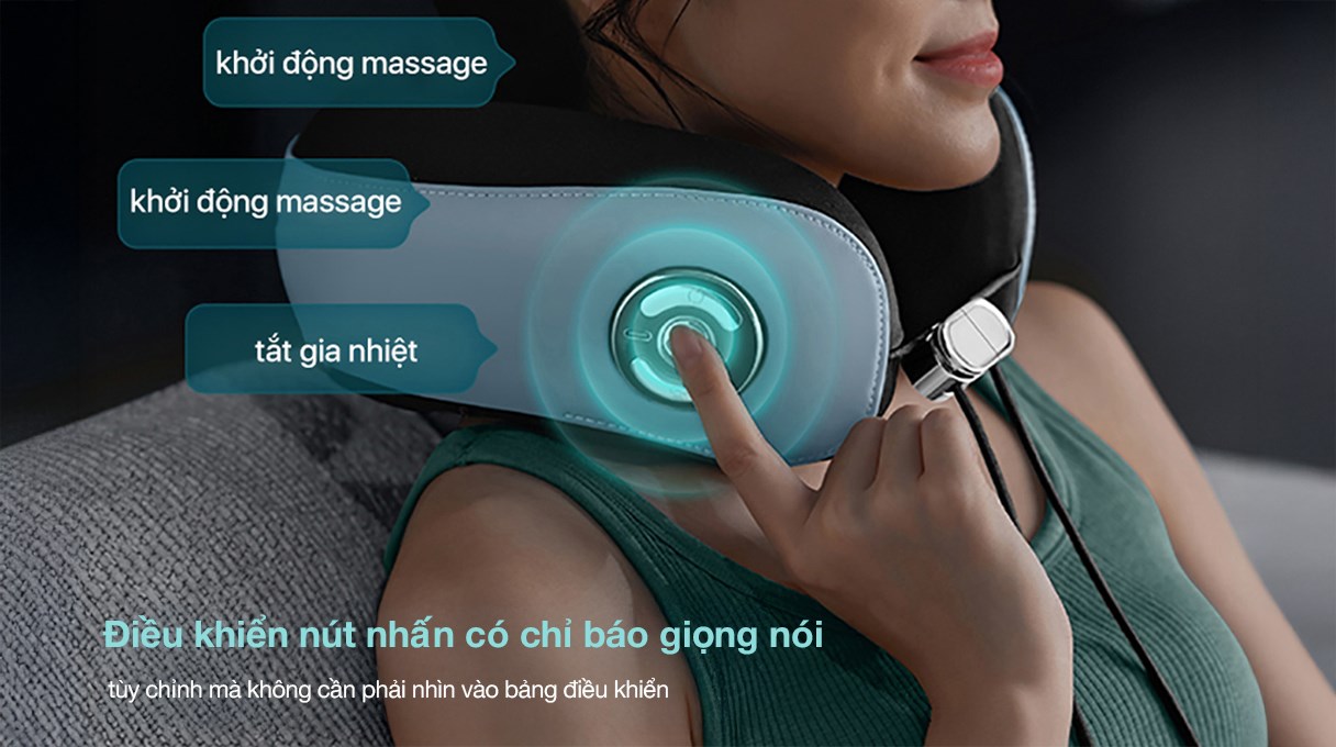 Máy massage cổ Philips PPM3304 tích hợp tính năng massage mô phỏng động tác ngón tay, tác động trực tiếp lên các vùng cơ đau nhức và căng cứng