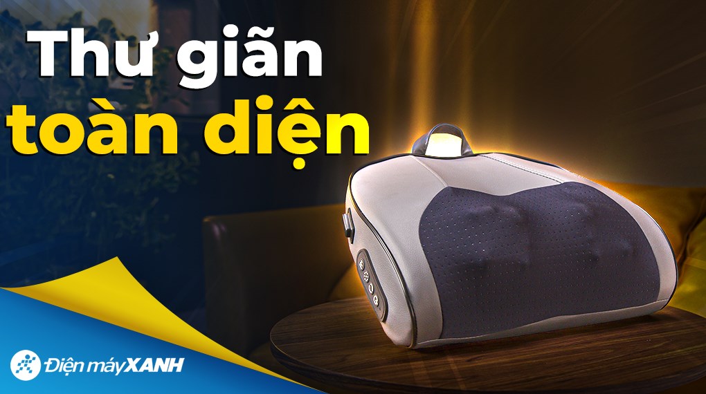 Gối massage hồng ngoại Bomidi MP1 Pro - Xám xanh