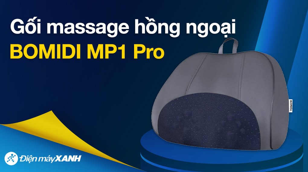 Gối massage hồng ngoại Bomidi MP1 Pro - Xám xanh