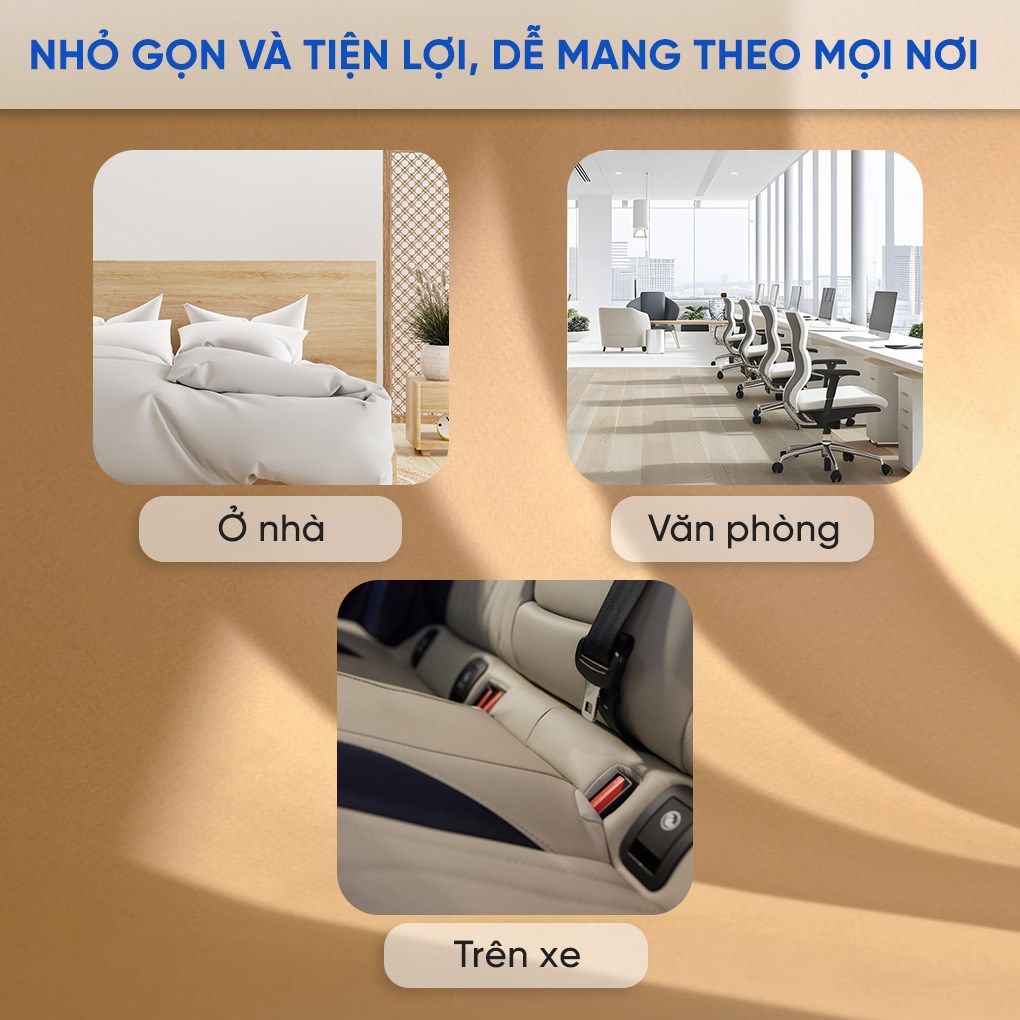 Gối massage hồng ngoại Bomidi MP1 Pro - Xám xanh