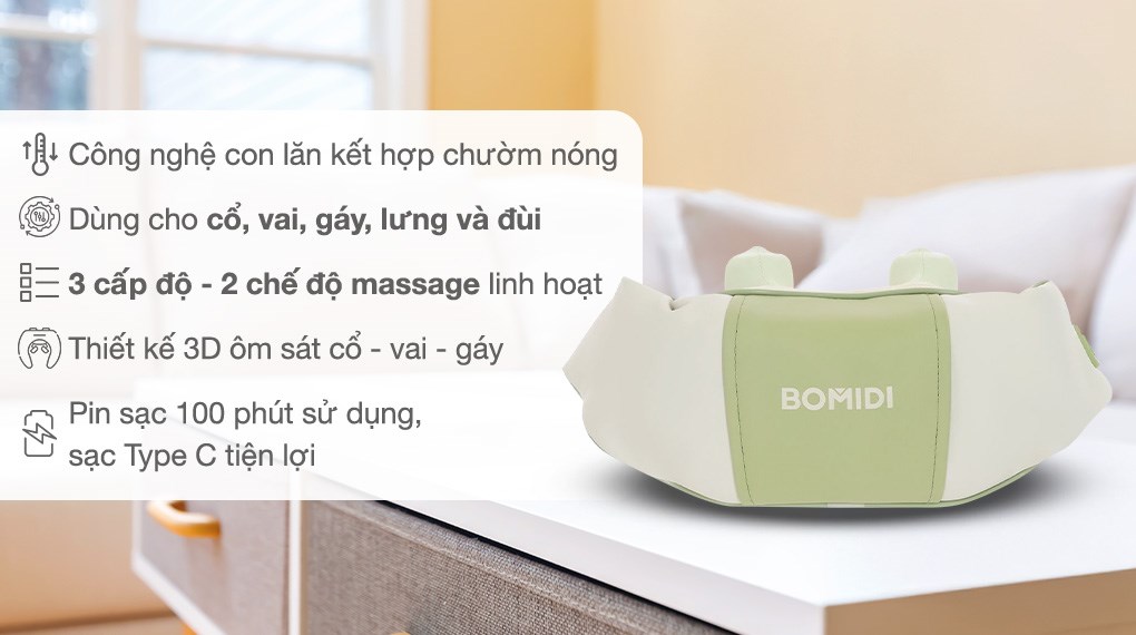 Máy massage cổ vai gáy Bomidi MP2 Lite
