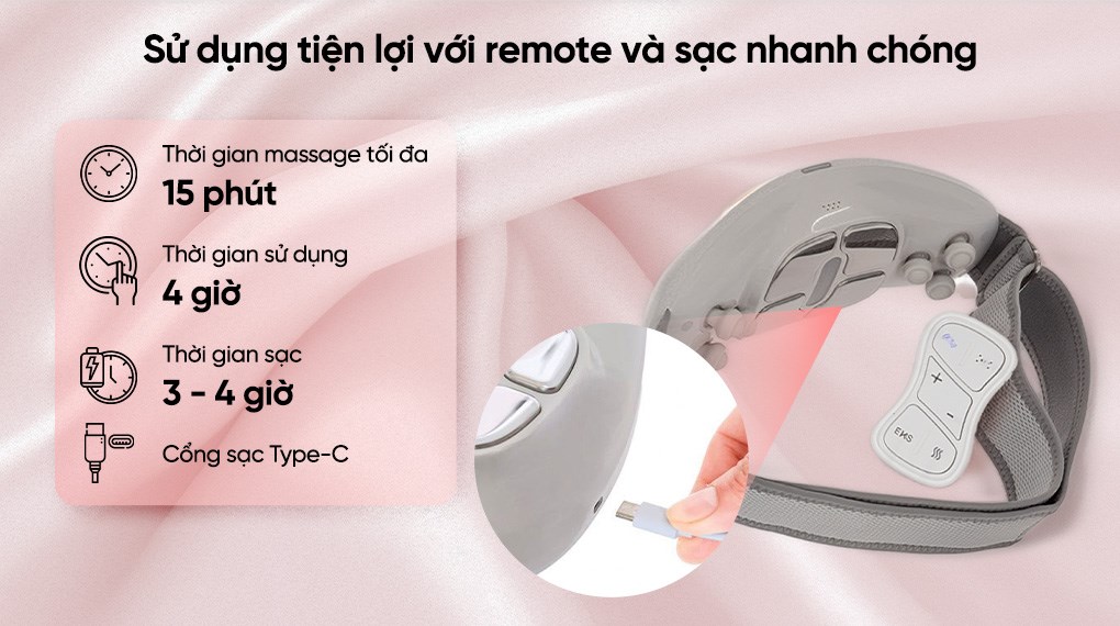 Máy massage đai bụng Buheung MK-340