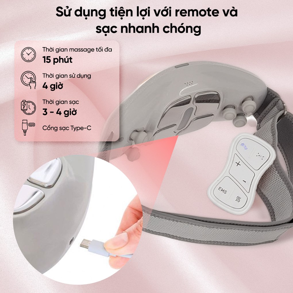 Máy massage đai bụng Buheung MK-340