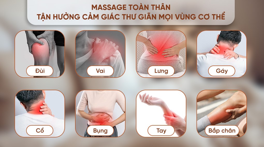 Gối massage hồng ngoại Bomidi MP1 Pro - Đen Cam