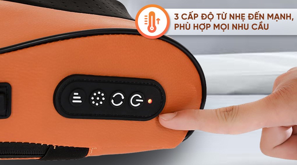 Gối massage hồng ngoại Bomidi MP1 Pro - Đen Cam