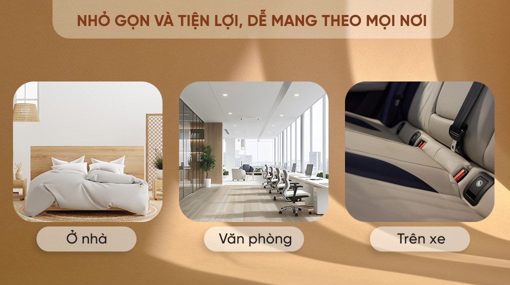Gối massage hồng ngoại Bomidi MP1 Pro - Đen Cam