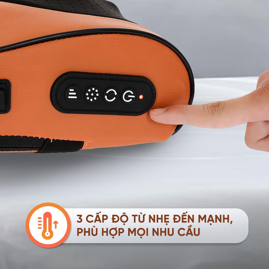 Gối massage hồng ngoại Bomidi MP1 Pro - Đen Cam