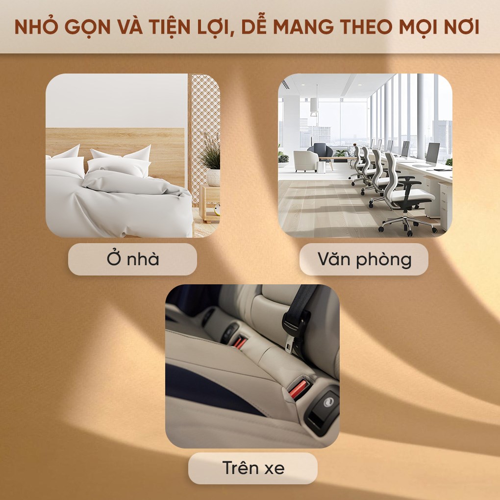 Gối massage hồng ngoại Bomidi MP1 Pro - Đen Cam