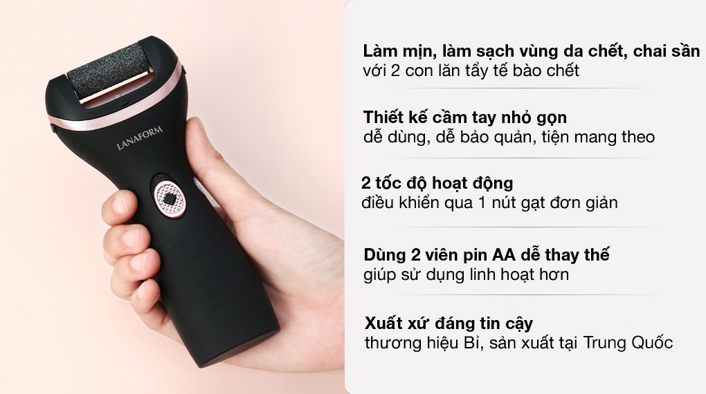 Máy mài gót chân tẩy da chết Lanaform LA131505