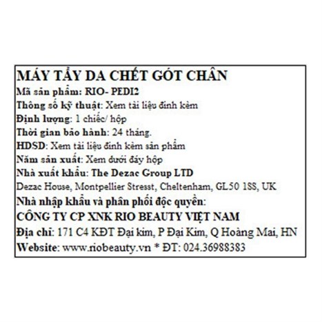 Máy mài gót chân tẩy da chết Rio Beauty PEDI2 Màu Hồng phấn