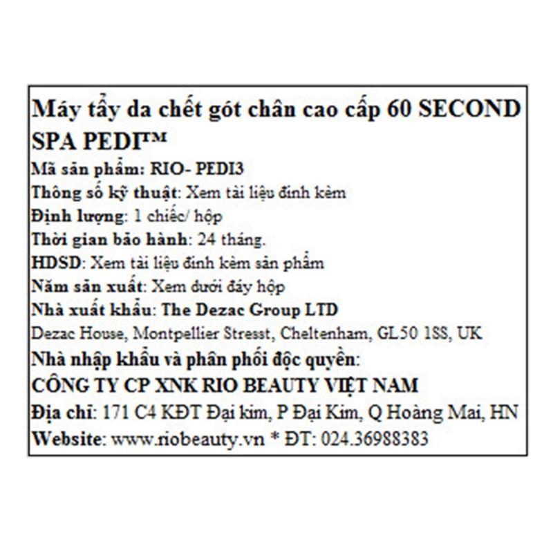 Máy mài gót chân tẩy da chết Rio PEDI3 Màu Trắng
