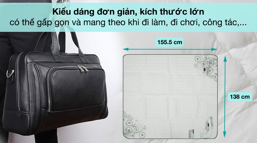 Đệm điện đôi Lanaform LA180111 S2 (1.6 x 1.4m)