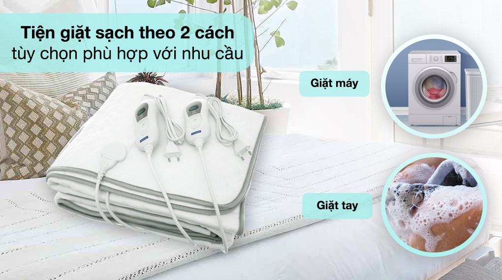 Đệm điện đôi Lanaform LA180111 S2 (1.6 x 1.4m)