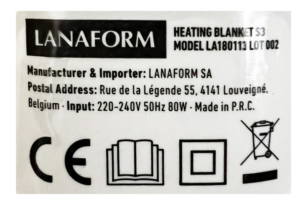 Đệm điện đơn Lanaform LA180113 S3 - 10