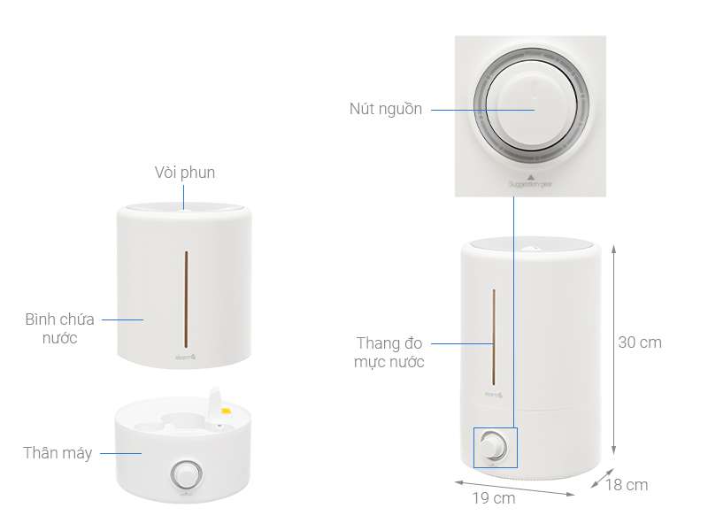 Máy tạo độ ẩm Deerma F628