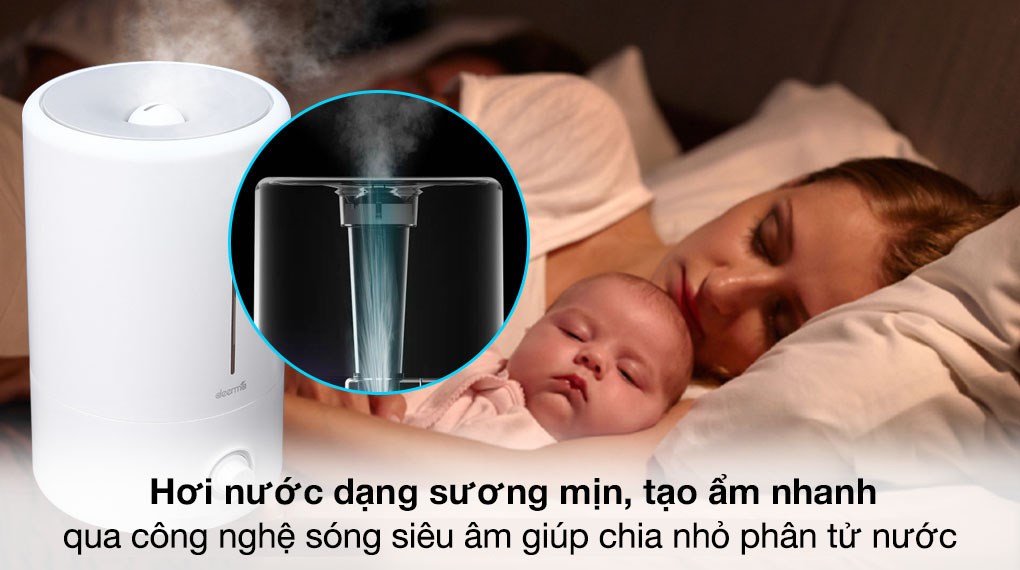 Máy tạo độ ẩm xông tinh dầu Deerma F628 hơi nước dạng sương mịn.