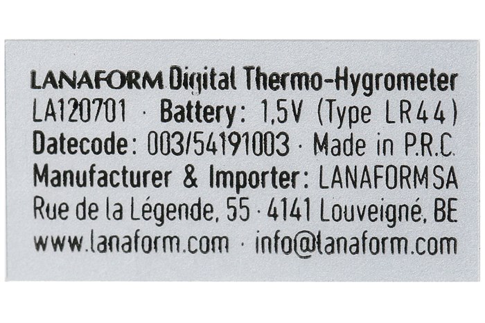 Nhiệt ẩm kế điện tử Lanaform LA120701 Màu Trắng