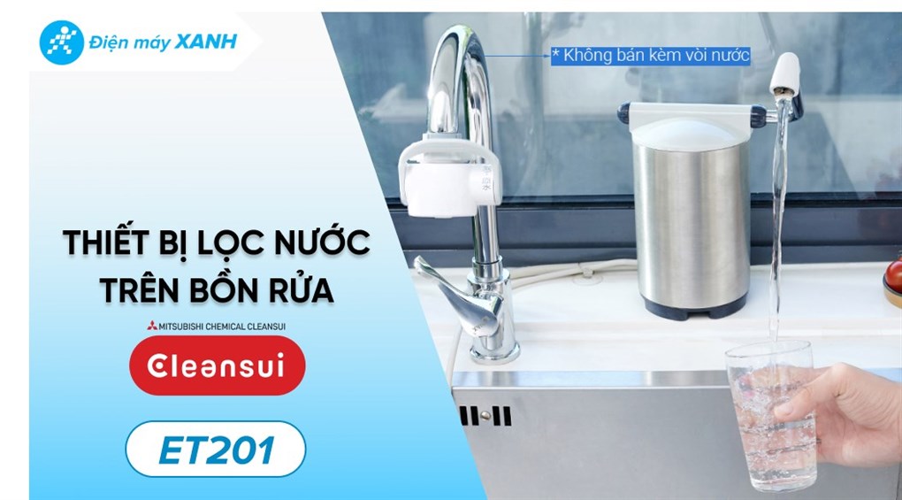 Thiết bị lọc nước trên bồn rửa Mitsubishi Cleansui ET201
