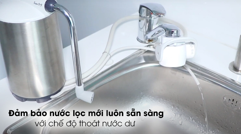 Máy lọc nước trên bồn rửa Cleansui ET201 - Nước lọc mới luôn sẵn sàng cho bạn dùng với chế độ thoát nước dư