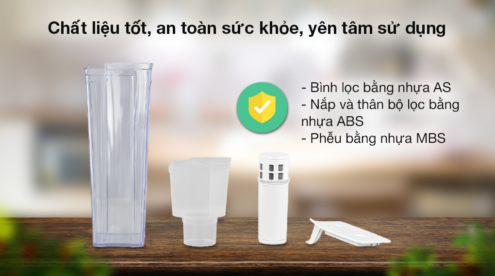 Bình lọc nước cầm tay Mitsubishi Cleansui 1.35 lít EJ101