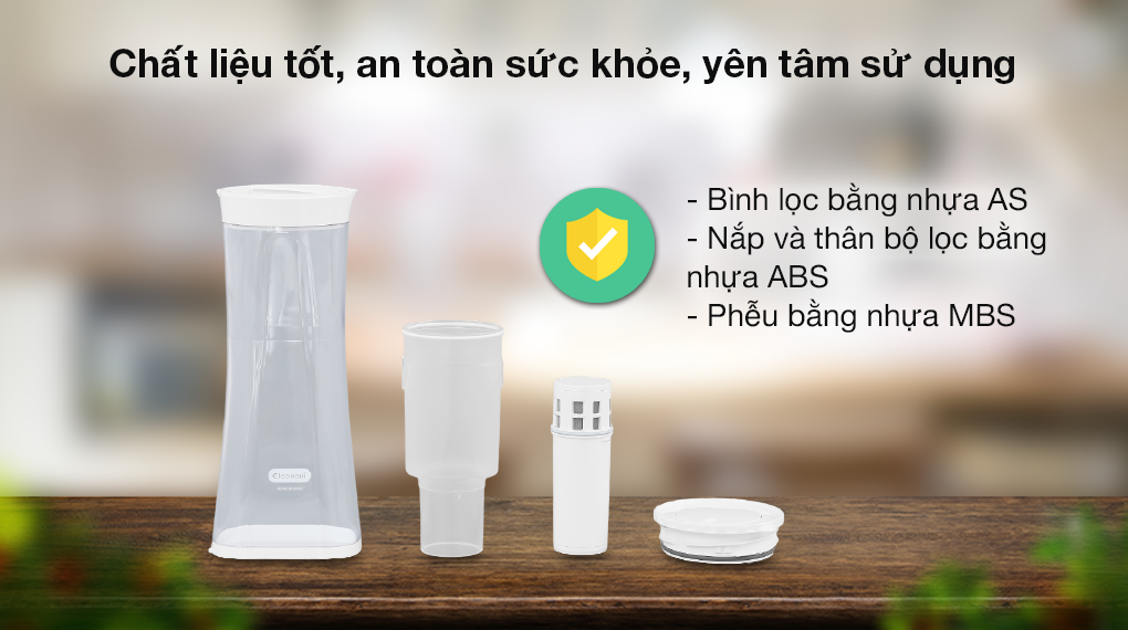 Bình lọc nước cầm tay Mitsubishi Cleansui 1.5 lít EJ102