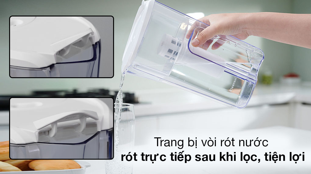 Bình lọc nước cầm tay Mitsubishi Cleansui 2.2 lít EJ103