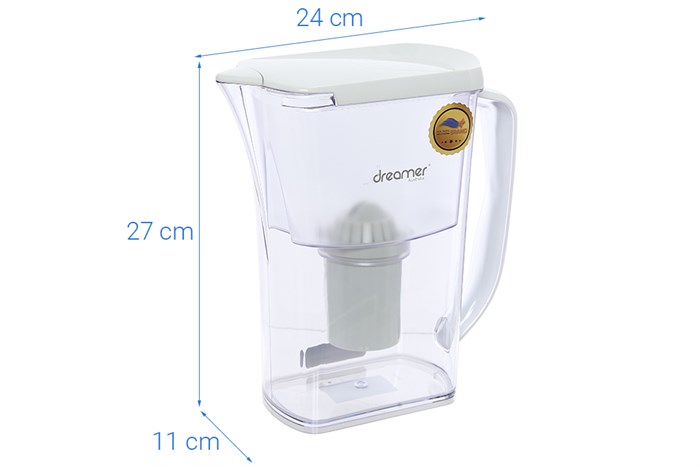 Bình lọc nước cầm tay Dreamer 1.5 lít DHA-WAP125W Màu Trắng