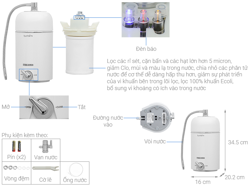 Thiết bị lọc nước UF Stiebel Eltron Fountain 7S 1 lõi