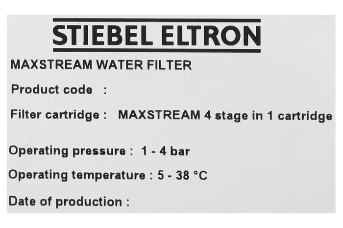 Thiết bị lọc nước NANO EPM Stiebel Eltron MAXSTREAM 1 lõi Màu Trắng