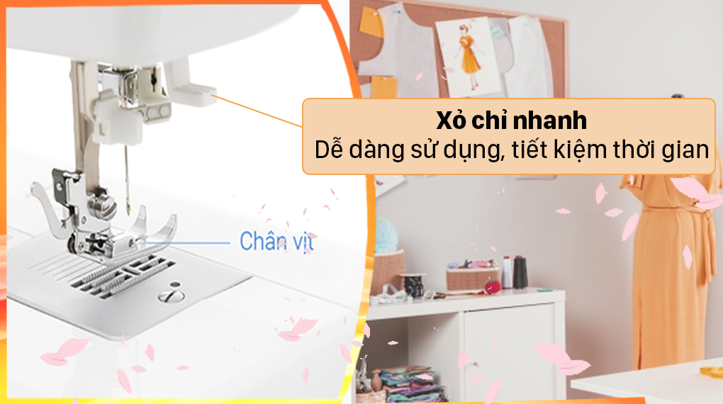 Máy may cơ gia đình Butterfly JH5823A - Dễ xỏ qua lỗ kim