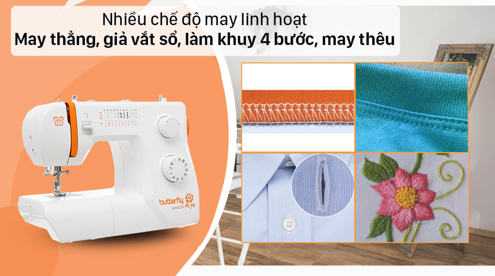 Máy may cơ gia đình Butterfly JH5823A - Nhiều chế độ may