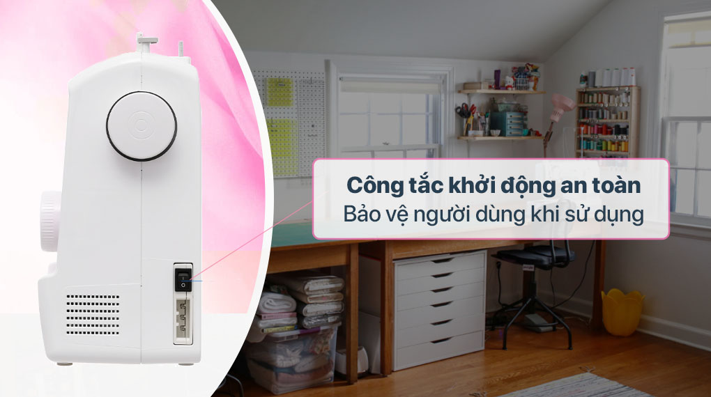 Máy may Brother AS2730S - Công tắc khởi động an toàn