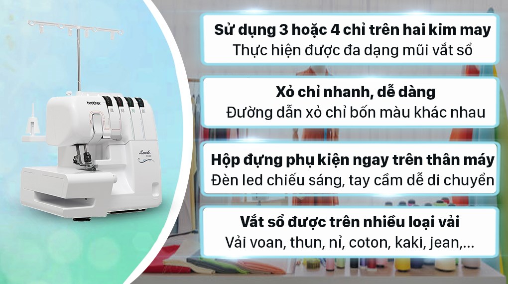 Máy vắt sổ Brother 2104D - Chính hãng | Điện máy XANH