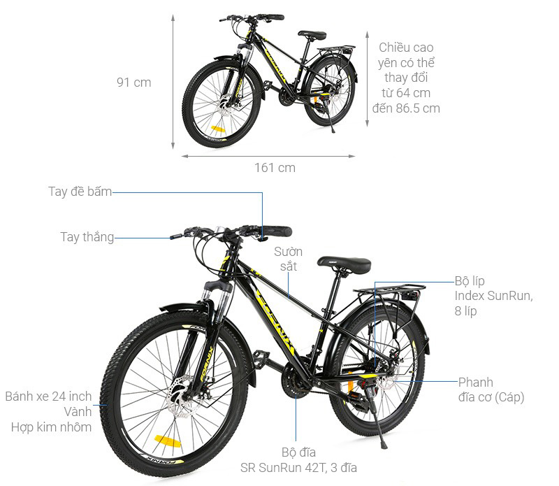 Xe Đạp Địa Hình MTB Fornix X24 24 inch