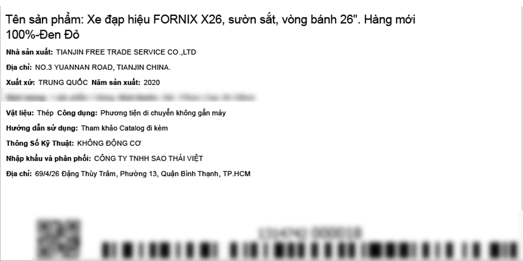 Xe đạp địa hình MTB Fornix X26 26 inch - 9