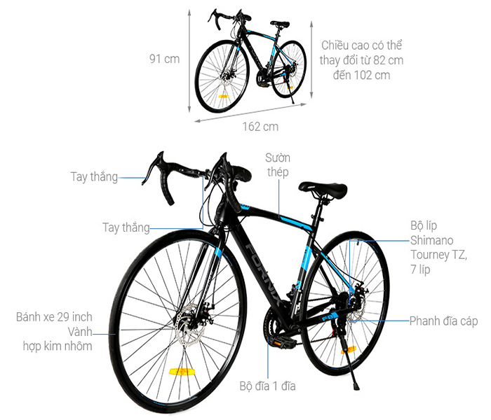 Xe Đạp Thể Thao Road Fornix F8 29 inch