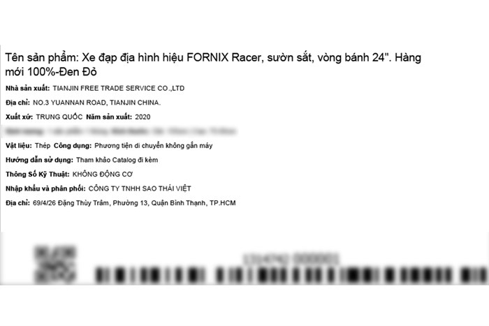 Xe Đạp Địa Hình MTB Fornix Racer 24 inch Màu Đen - Đỏ