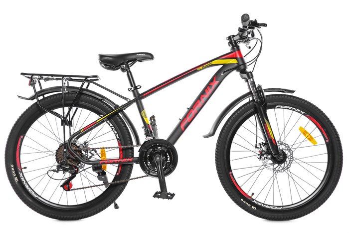 Xe Đạp Địa Hình MTB Fornix Racer 24 inch Màu Đen - Đỏ
