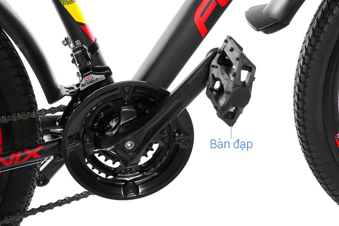 Xe Đạp Địa Hình MTB Fornix Racer 24 inch Màu Đen - Đỏ
