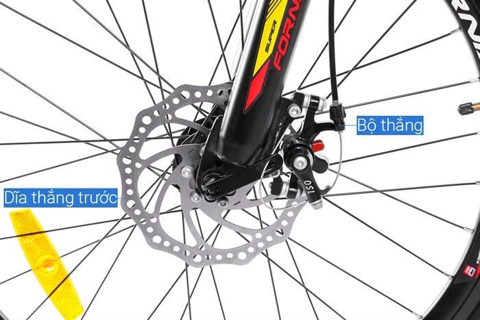 Xe Đạp Địa Hình MTB Fornix Racer 24 inch Màu Đen - Đỏ