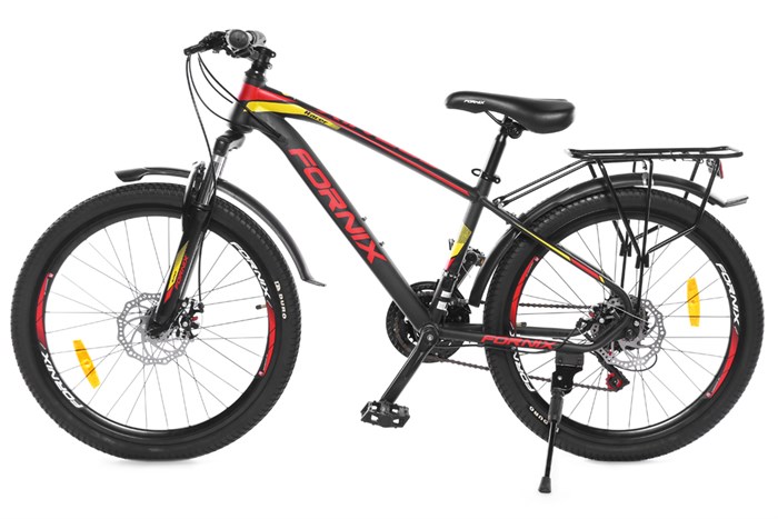 Xe Đạp Địa Hình MTB Fornix Racer 24 inch Màu Đen - Đỏ