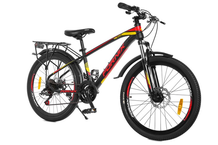 Xe Đạp Địa Hình MTB Fornix Racer 24 inch Màu Đen - Đỏ