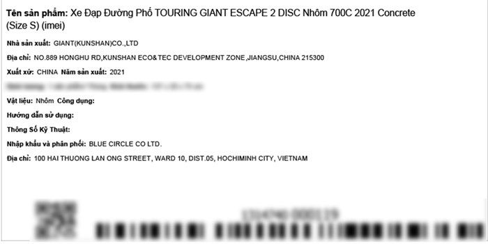 Xe đạp đường phố Touring Giant ESCAPE 2 DISC 29 inch Size S