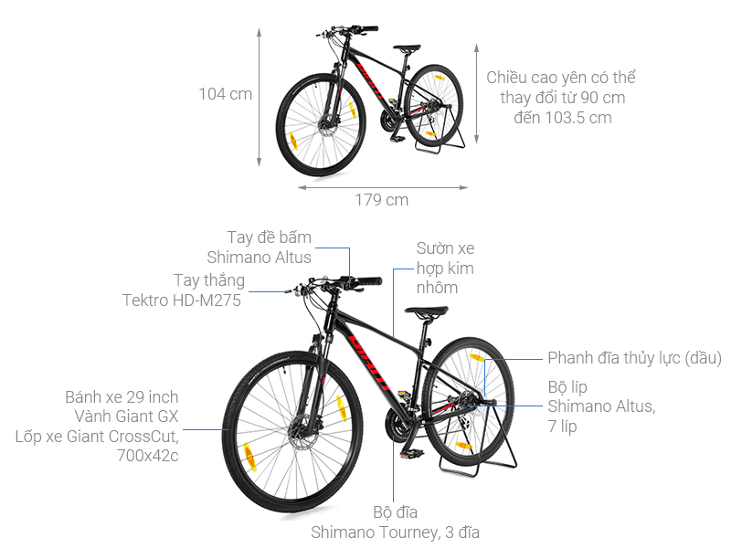 Xe đạp địa hình MTB Giant ROAM 4 DISC 29 inch Size S