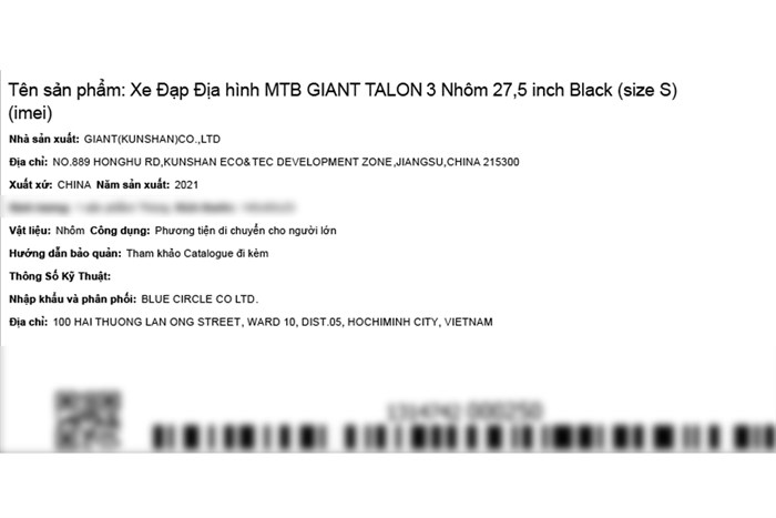 Xe Đạp Địa Hình MTB Giant Talon 3 27.5 inch Size S